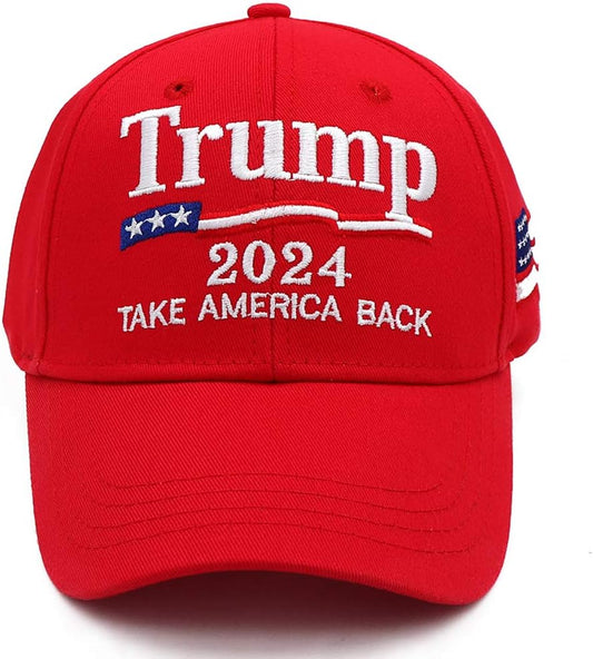 Trump 2024 Hat,Keep America Great with American Flag Donald Trump MAGA Adjustable Baseball Cap